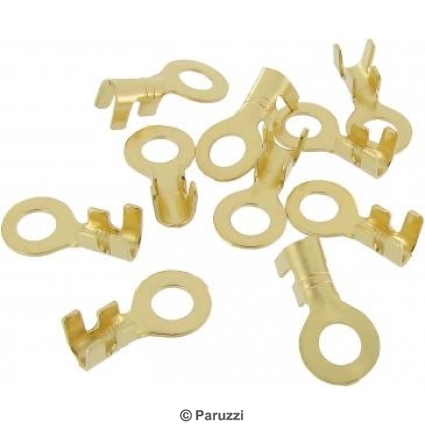 Uninsulated ring terminals 6 mm (10 pieces)