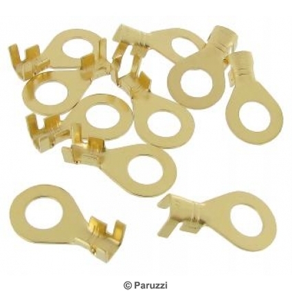 Uninsulated ring terminals 8 mm (10 pieces)