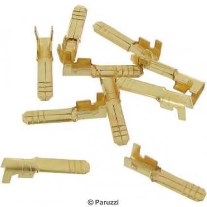 Uninsulated male spade connectors without locking barb (10 pieces)