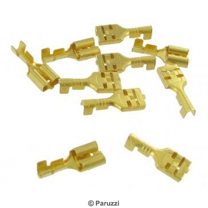 Uninsulated female spade connectors without locking barb (10 pieces)
