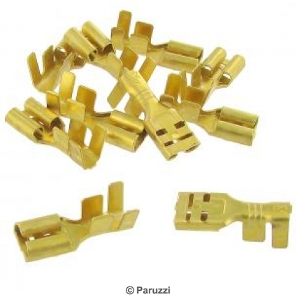 Uninsulated female spade connectors without locking barb (10 pieces)