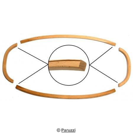 Encadrement en bois de glace/lunette arrire (en 4 pices)
