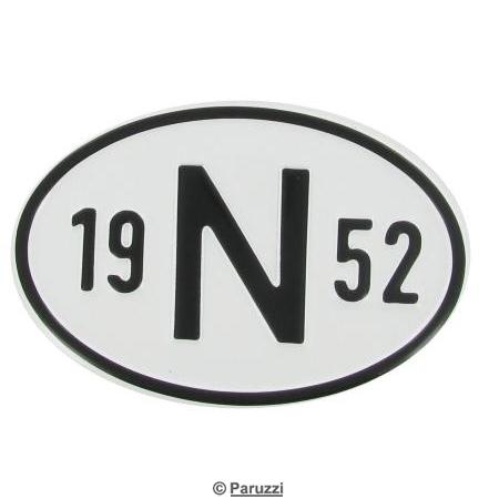 Nationaliteits plaatje: N 1952