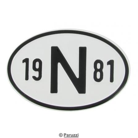 Nationaliteits plaatje: N 1981