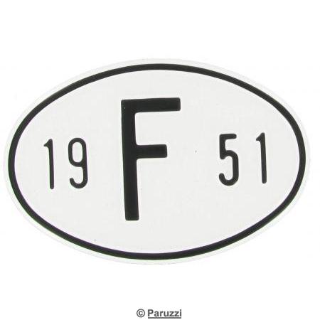 Nationaliteits plaatje: F 1951