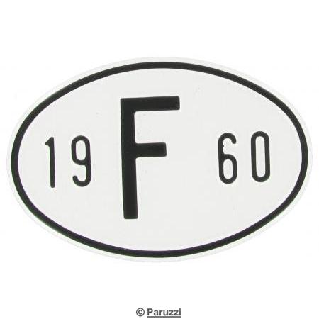 Nationaliteits plaatje: F 1960