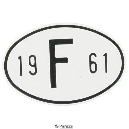 Nationaliteits plaatje: F 1961