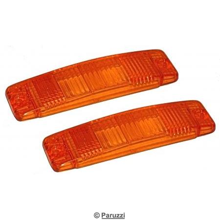 Vitres de clignotant orange, la paire
