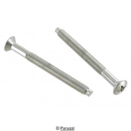 Stainless steel headlight rim mounting bolts M5x50 mm (per pair)