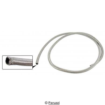 Fuel hose with braided stainless steel outer jacket (per meter)