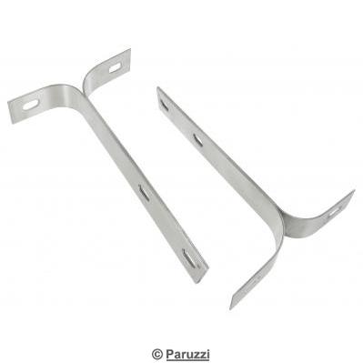 Polished stainless steel front bumper brackets (per pair)