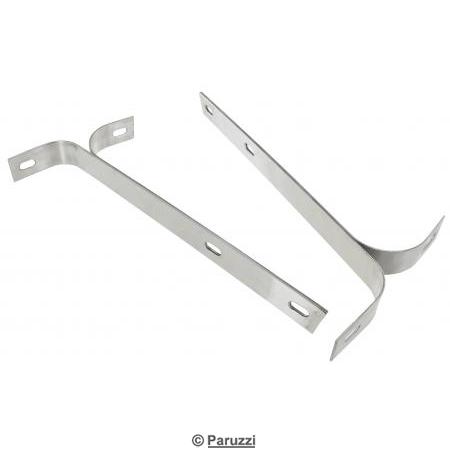 Polished stainless steel rear bumper brackets (per pair)