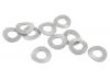 Paruzzi number: 7390 Curved M4 spring washers (10 pieces)
Inner diameter: 4.3 mm 
Outer diameter: 9 mm 
Thickness: 0.5 mm 
Material: Galvanized steel 